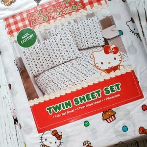 🆕️ CUTE SANRIO HELLO KITTY AND FRIENDS CHRISTMAS TWIN SHEET SET 🎄